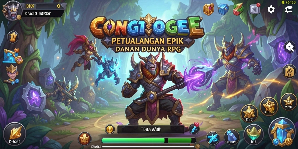Screenshot menampilkan aksi seru dalam gameplay RPG CONGTOGEL.
