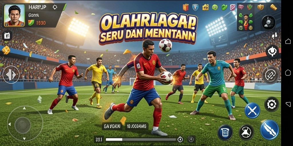 Tampilan aksi seru dalam permainan olahraga HARAPJP.