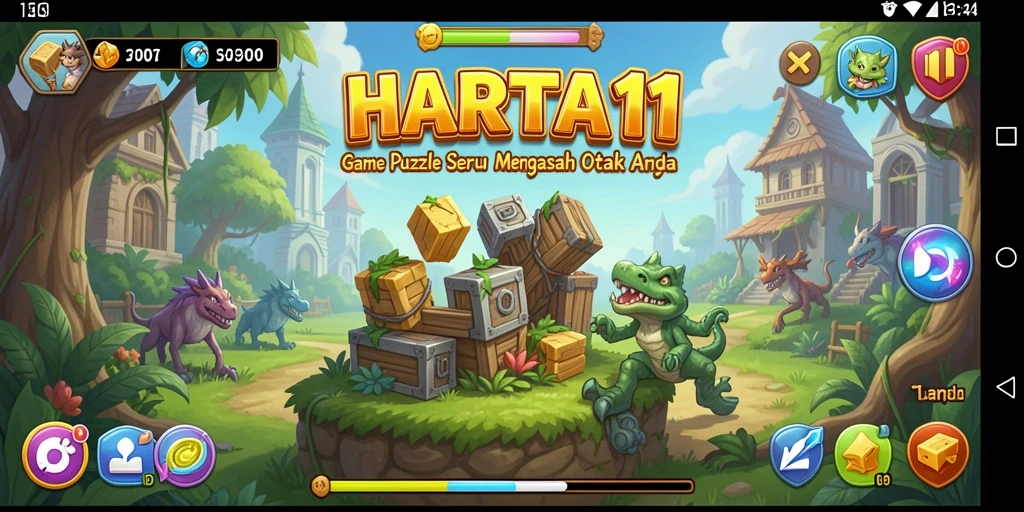 Gambaran gameplay HARTA11 dengan berbagai teka-teki yang menantang.