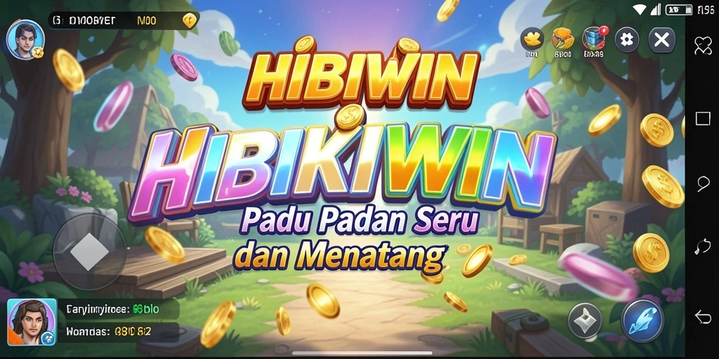 Tampilan gameplay HIBIKIWIN yang asyik dan penuh warna.