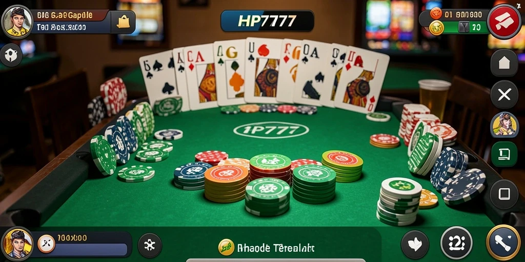 Screenshot utama HP777 menampilkan momen seru permainan Gaple.