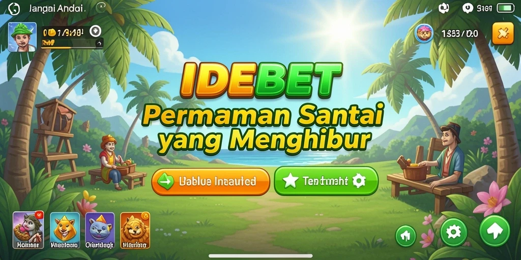 Screenshot utama gameplay IDEBET menampilkan keseruan permainan casual.