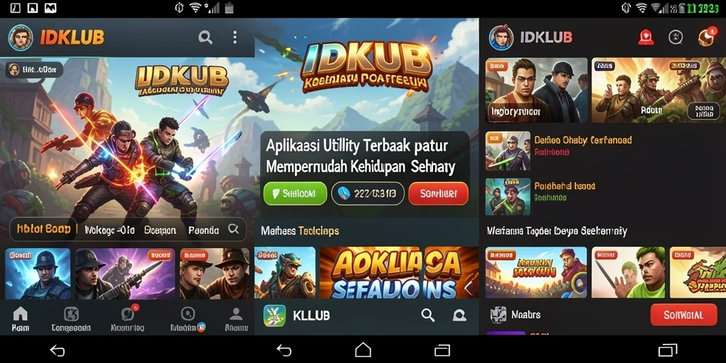 Tampilan antarmuka IDKLUB yang sederhana dan intuitif.