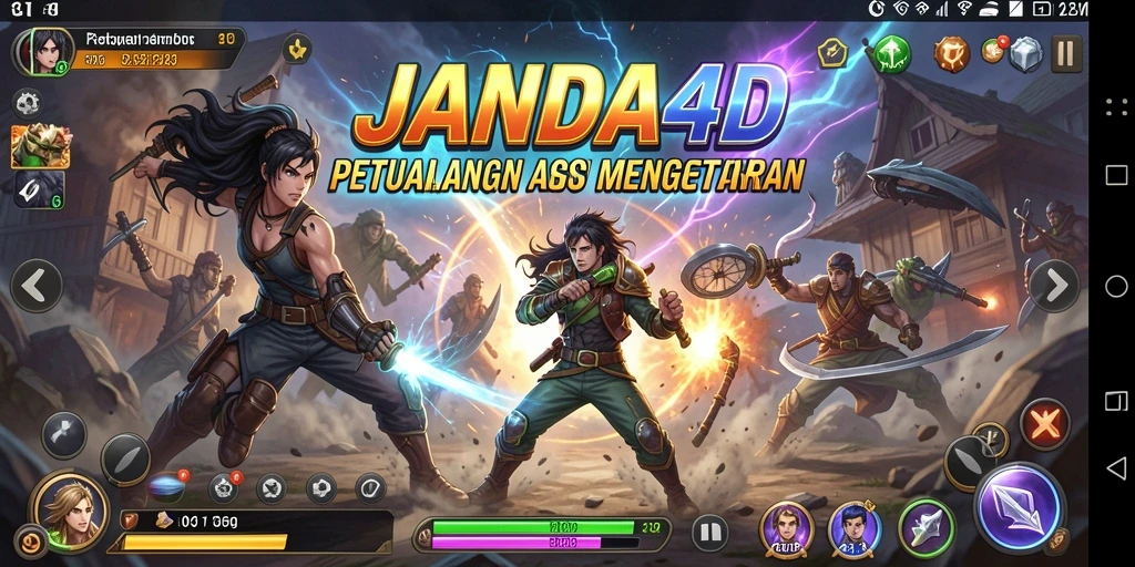 Tampilan aksi seru dan mendebarkan dalam JANDA4D.