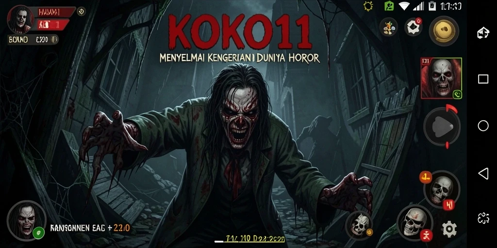 Tangkapan layar menampilkan momen menegangkan dalam gameplay KOKO11.
