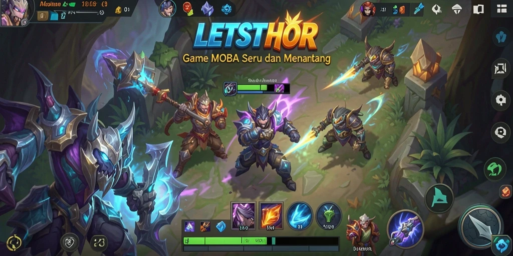 Tampilan gameplay intens dari LETSTHOR yang memikat.