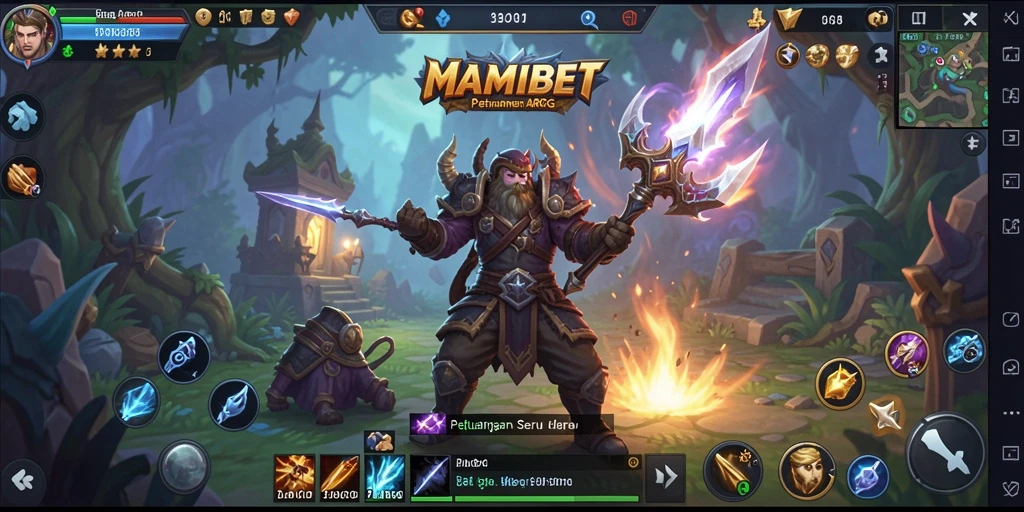 Tangkapan layar gameplay MAMIBET menunjukkan aksi pertempuran yang mendebarkan.
