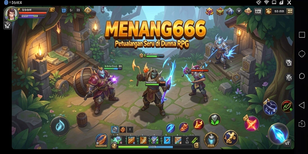Screenshot menunjukkan pertarungan seru dalam dunia fantastis MENANG666.