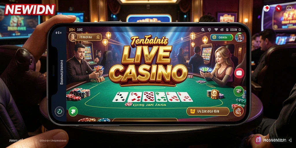 Tangkapan layar gameplay Live Casino dari NEWIDN yang seru dan interaktif.