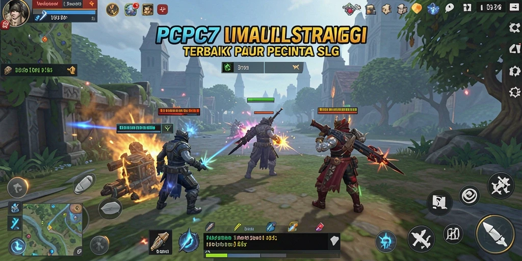 Tampilan gameplay yang mengesankan dari PCPC7 saat bermain strategi.