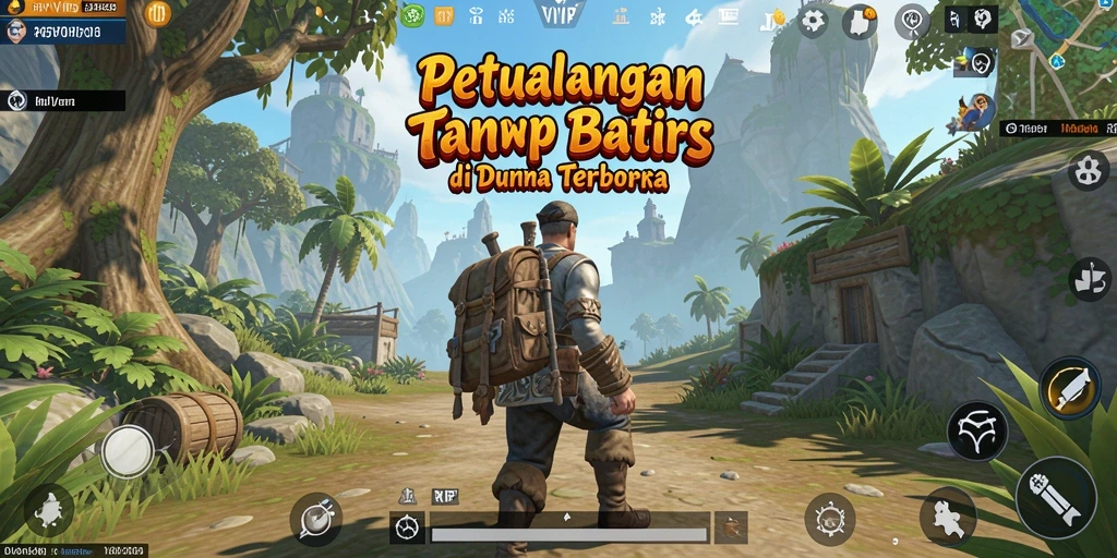 Screenshot RPVIP5 menampilkan pemain menjelajahi dunia terbuka yang indah.