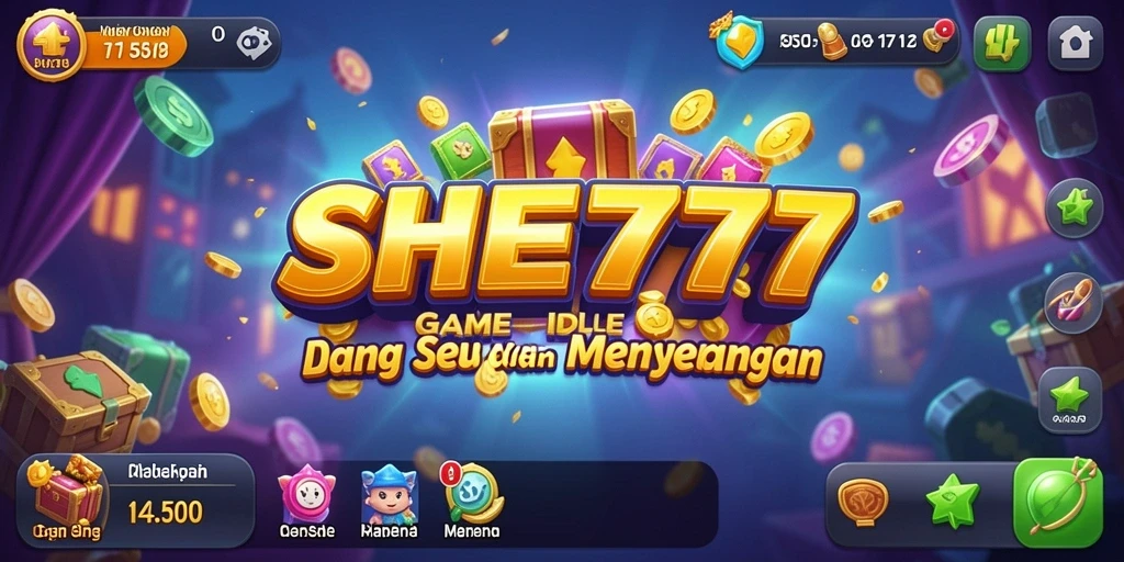 Tampilan gameplay SHE777 yang menarik dan seru dalam genre Idle.