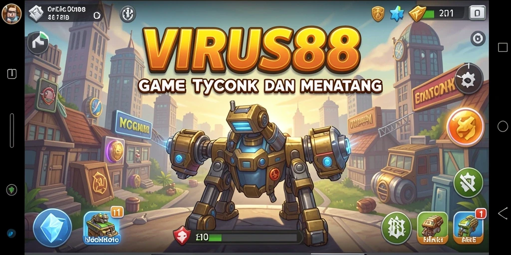 Tampilan gameplay VIRUS88 yang menarik dan interaktif.