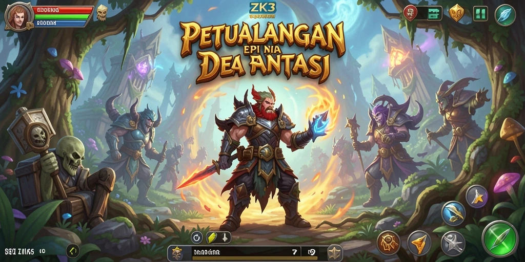 Tampilan gameplay ZK3 yang memukau dan penuh petualangan RPG.